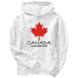 Canadian Maple Roller Hockey Player Sports Mens Hoodie
