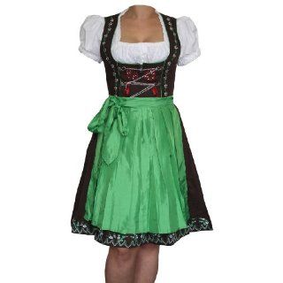 Pieces Midi Dirndl Dress Set for oktoberfest lederhosen, Green