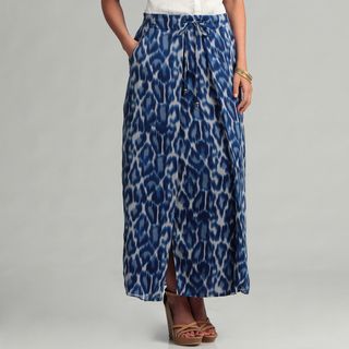 Jessica Simpson Juniors Blue Leopard Maxi Skirt