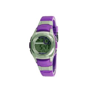 Dunlop Womens Purple Chronograph Rubber Sport Watch
