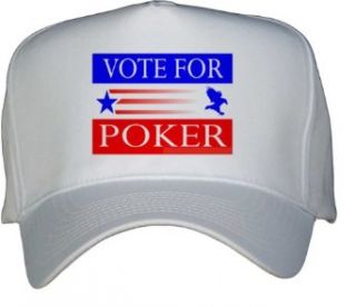 VOTE FOR POKER White Hat / Baseball Cap Clothing
