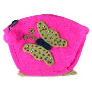 Earth Divas NFP 26 132 B Pink Pressed Wool Felt Purse with