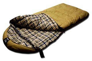 Grizzly +0 Degree Canvas Sleeping Bag (Olive): Sports
