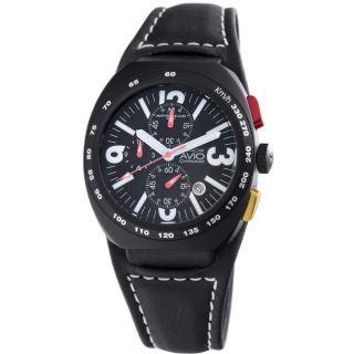 Montres De Luxe Mens Black Avio Chronograph Watch