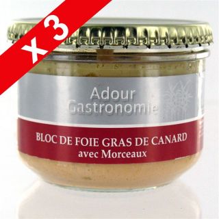 Bloc de Foie Gras de Canard 30% Morceaux par 3   Achat / Vente FOIE