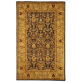 Handmade Persian Legend Blue/ Gold Wool Rug (5 x 8)