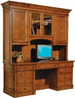 Solid Wood Executive Credenza with Hutch GZA133 Office