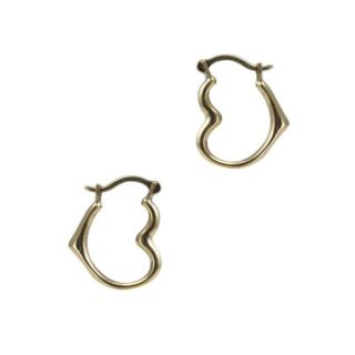 10k Yellow Gold Heart shaped Hoop Earrings Today: $43.49 4.0 (1
