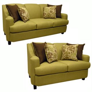 Lansing Lime Green Fabric Sofa Bed Sleeper and Loveseat