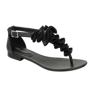 Oceanstar Womens Black Thong Sandals