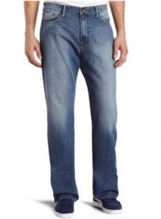 Lucky Brand 181 Relaxed Straight Jeans Mid Rise Mens Blue