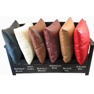 Leather Traditional 22 inch Pillow