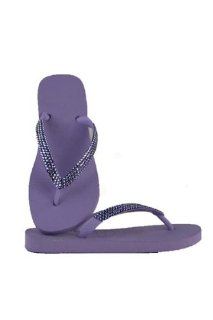 Swarovski Crystal Flip Flops (41/42, Violet/Provence Lavender) Shoes