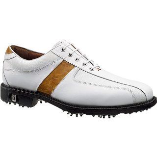  Footjoy Icon Sport Saddle Golf Shoe (White/Tan) 9.5 Wide: Shoes