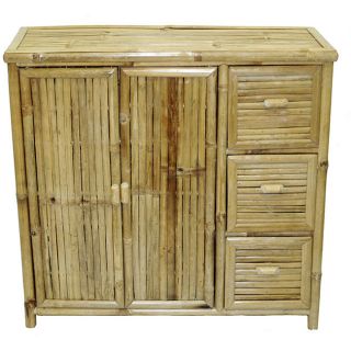 Handcrafted Bamboo 3 drawer Chest (Vietnam)