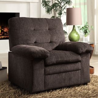 Sequoia Chocolate Chenille Tufted Transitional Chair