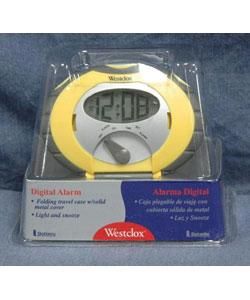 Westclox Trek Digital LCD Yellow Alarm Clock
