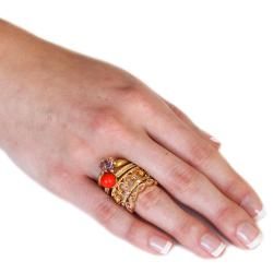 Nexte Jewelry Princess Crown Five piece Stackable Ring Set