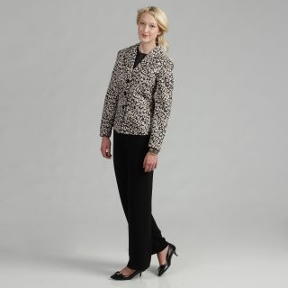 Danillo Womens Animal Print Notched collar Pant Suit Today: $67.99