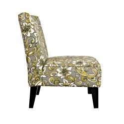 Portfolio Hali Lily Floral Grey Armless Chair