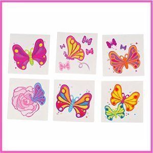 Butterfly Temporary Tattoos (144 pcs): Toys & Games