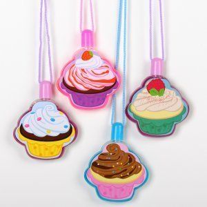 Cupcake Bubble Necklaces   assorted pack of 12 Toys