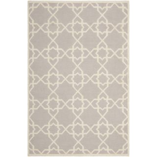 Moroccan Dhurrie Grey/ Ivory Wool Rug (8 x 10) Today $367.99