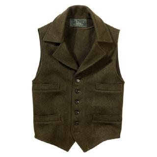 Filson Mens Wool Western Vest: Clothing
