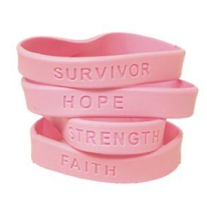 Breast Cancer Rubber Bracelets Toys & Games