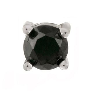 DB Designs Sterling Silver Black Diamond Accent Single Stud Earring