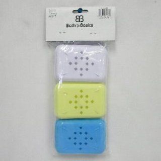 3Pk Plastic Soap Dish Assorted color Case Pack 48   787757
