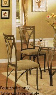 Set of 4 Dining Chairs   Traditional Bronze Finish
