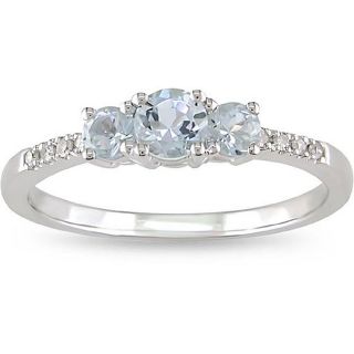 white gold aquamarine and diamond ring h i i2 i3 today $ 181 99 sale