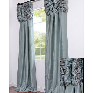 Sea Green Faux Silk Taffeta 96 inch Curtain Panel