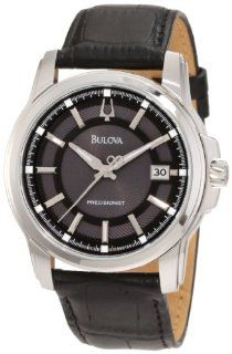Bulova Mens 96B158 Precisionist Leather strap Watch Watches 