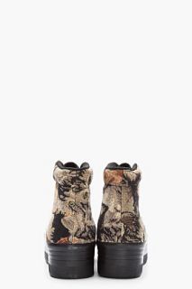 Jeffrey Campbell Olive Cat Tapestry Homg Platform Sneakers for women