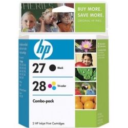 HP No. 27A / 28A Black and Tri color Ink Cartridges Combo Pack Today