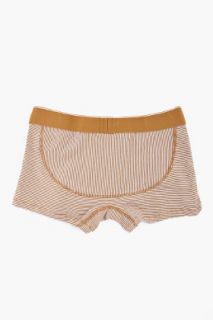 Diesel Tan And White Striped Boxers for men