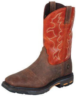 Mens Ariat 11 Workhog Wide Square Toe Boots: Shoes