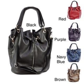 Dasein Tote Bag with Front Zipper Decoration