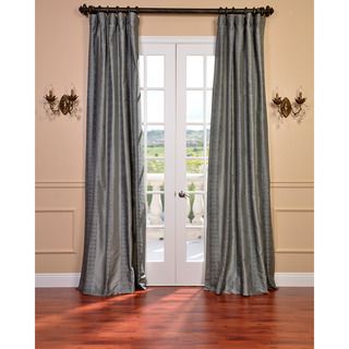 Sterling Platinum Faux Silk Embroidered 120 inch Curtain Panel