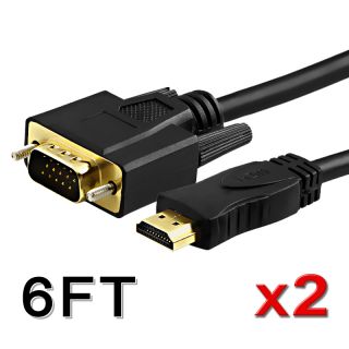 BasAcc VGA to HDMI Black 6 foot M/M Cable (Set of 2) Today $5.73 2.0