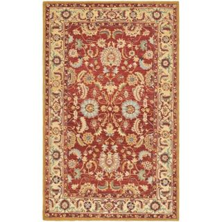 Hand hooked Chelsea Heritages Red Wool Rug (6 x 9)