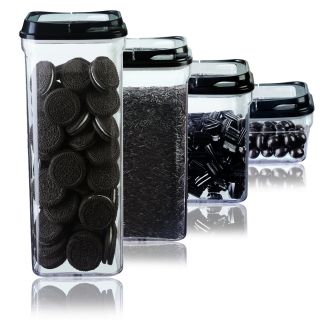 Art and Cook Black 4 piece Storage Container Set