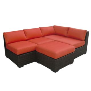 Espresso Rattan Patio Sectional with Cushions Today $1,694.99 5.0 (1