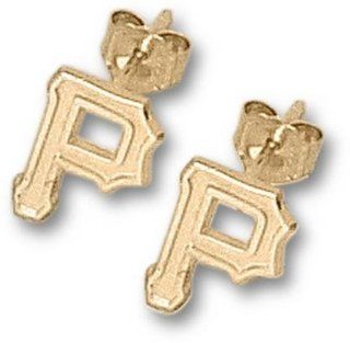 Pittsburgh Pirates 3/8 P Post Earrings   10KT Gold