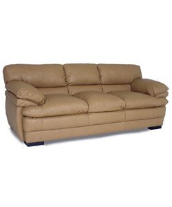 Dalton Tan Leather Sofa and Chair