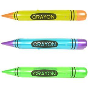 44 Neon Crayon Inflate Toys & Games