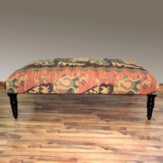 Hand upholstered Traditional Multi Wood Bench