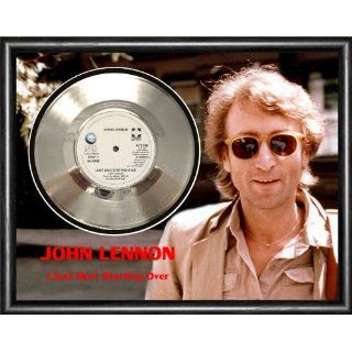 John Lennon Just Like Starting Over Framed Silver Record